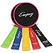 Emopavy Resistance Bands (Set of 5) Exercise Bands And Core Exercise Sliders (Set of 2) Smooth Gliding Dual-Sided Design Professional Quality Ab Glider Workout Discs