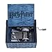 Dream Loom Wooden Music Box,Hand Crank Classical Carved Wooden Harry Potter Musical Box,Gift for Kids,Family and Friends (Blue)