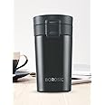 Borosil Coffeemate Insulated Mug, Vacuum Insulated Travel Coffee Mug with Lid, 8 Hours Hot & 14 Hours Cold, 380 ml, Black