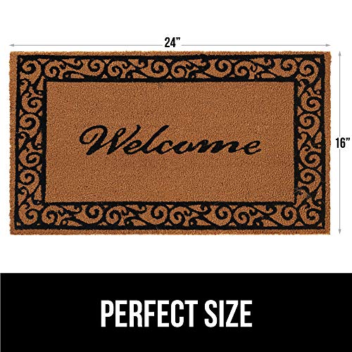 Gorilla Grip Natural Coco Coir Door Mat, Thick Durable Doormat for