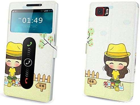 Lenovo Vibe Z2 Pro K920 Case , Topratesell 2014 New Cartoon Flower Style Wallet Pu Leather Case Cover with Kickstand View Window for Lenovo Vibe Z2 Pro (No.3)