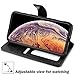 AMOVO [Upgraded] Case for iPhone Xs Max [2 in 1] iPhone Xs Max Wallet Case Detachable [Wireless Charging] [Vegan Leather] iPhone Xs Max Flip Case (XSMAX (6.5'') Black)