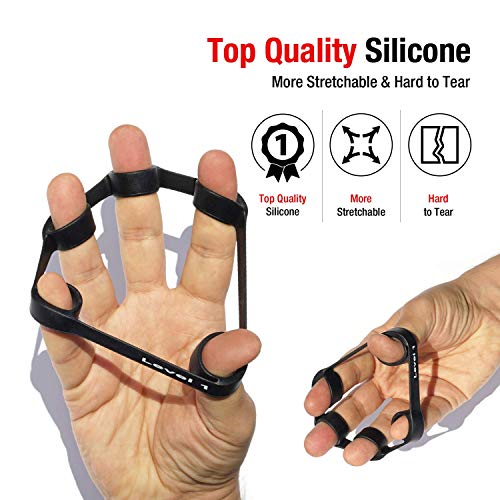 4PCS Hand Therapy Finger Stretcher, 4 Levels Hand Resistance Bands