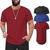 Mancozy Men's 3XL-8XL Big and Tall T-Shirts Casual Stretch Short-Sleeve Shirts for Men
