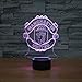SUPERNIUDB 3D UNITED Football Club 3D LED Night Light 7 Color Change LED Table Lamp Xmas Toy Gift