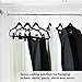 Closet Accessories, Velvet Hangers, Ultra Slim Space Saving, notches, tie bar, Swivel Hook,10 Pack, with 20 Matching Velvet Finger Clips (Black)