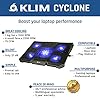 KLIM-Cyclone-Laptop-Cooling-Stand-Maximal-Cooling-XL-Laptop-Stand-With-5-Cooling-Fans-Compatible-Gaming-Laptop-Cooling-Pad-Blue-New-2021-Version KLIM Cyclone Laptop Cooling Pad - NEW 2023-5 Fans Cooler - No More Overheating - Increases PC Performance and Life…
