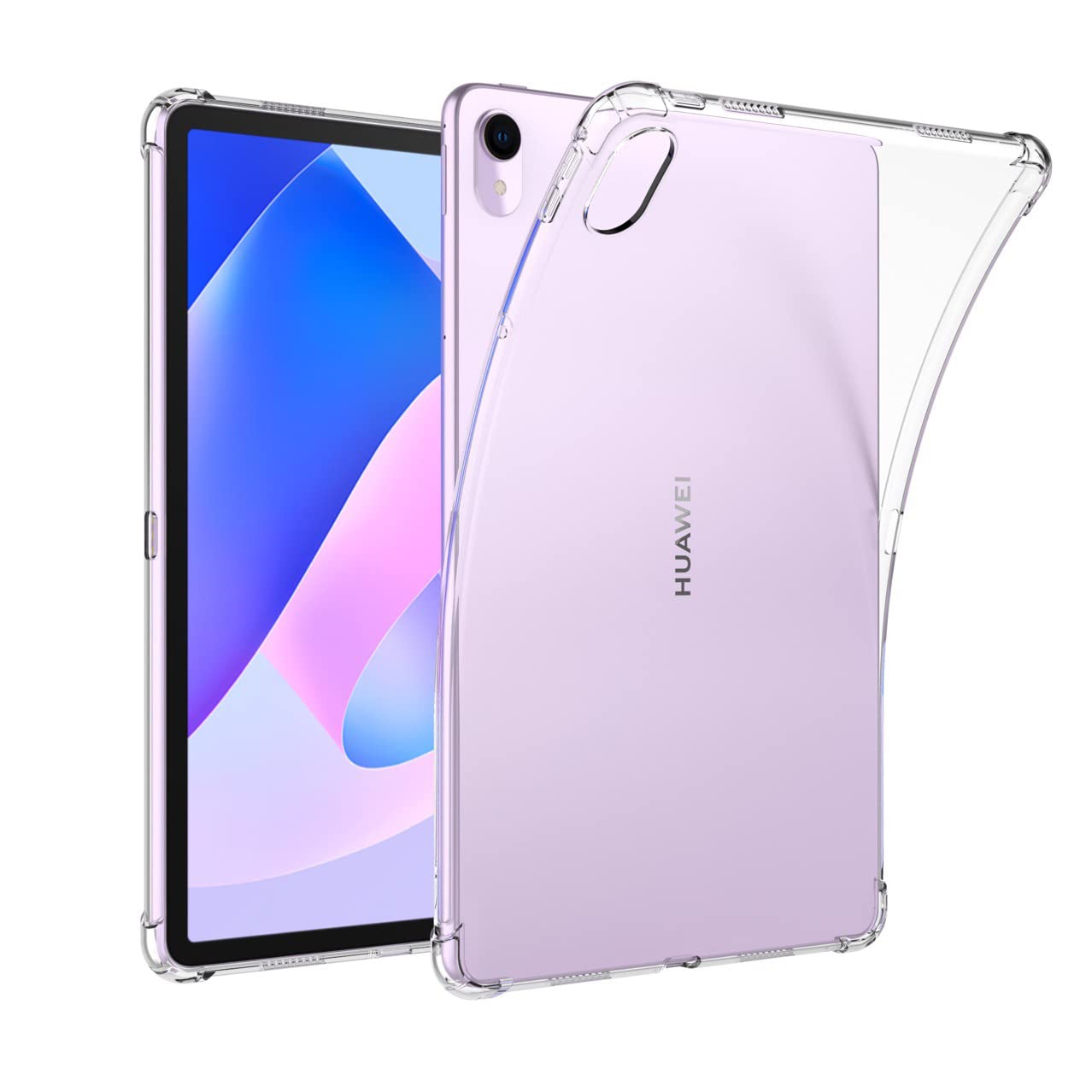 GMUJIAO Case Compatible with Huawei MatePad 11 (2023) 11 inch,Silicone Soft Skin TPU Shockproof Lightweight Protective Cover-Transparent
