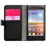 Bfun Packing Black Card Slot Wallet Leather Stand Case Cover For LG OPTIMUS L7 P705/P705G/700