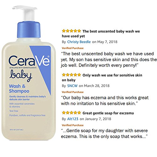 CeraVe Baby Wash & Shampoo, 8 oz