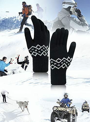 TRENDOUX Handschuhe Herren Touchscreen, Winterhandschuhe Damen Unisex - Wolle Gefüttert - Weich Verdickt Dehnbares… – Bild 8