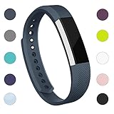 iGK Replacement Bands Compatible for Fitbit Alta and Fitbit Alta HR, Newest Adjustable Sport Strap Smartwatch Fitness Wristbands with Metal Clasp Slate Small