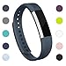 For Fitbit Alta Bands and Fitbit Alta HR Bands, Newest Adjustable Sport Strap Replacement Bands for Fitbit Alta and Fitbit Alta HR Smartwatch Fitness Wristbands with Metal Clasp Slate Large