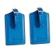 Travelambo Leather Luggage Bag Tags (Blue)