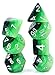 Polyhedral 7-Die Dice Sets, Green Gradients Gaming Dice for Dungeons and Dragons DND RPG MTG Table Games Dice(Green Gradients )