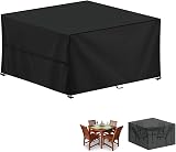 LAMUNI Garden Furniture Cover 420D Oxford Waterproof Rectangular 130x120x85cm