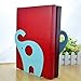 Dxhycc 1pair Blue Cute Elephant Nonskid Bookends Book Rack Book Organizer Bookend Art