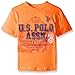 U.S. Polo Assn. Boys' Crew Neck Iconic Graphic Logo T-Shirt,Red Orange,5/6