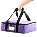 Carry Bag for 87 Essential Oil Wooden Box Organizer - Large Travel Carrying Bag for Wood Case (Purple)