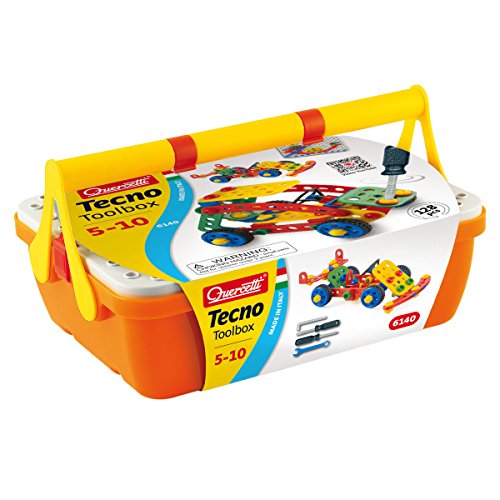 Quercetti 128-Piece Tecno Toolbox Building Set