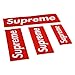 4 Pack Red Supreme Patches Sew on or Iron on Multi Size Patch Embroidered DIY Applique Badge Decorative