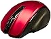 Amazon Basics Compact Ergonomic Wireless PC Mouse with Fast Scrolling - Red
