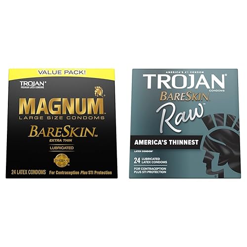 TROJAN Magnum BareSkin Premium Large Condoms & BareSkin Raw Thin Condoms, Lubricated  Condoms for Men, America's Number One Condom Brand, 24 Count Pack in Kenya  | Whizz Categories