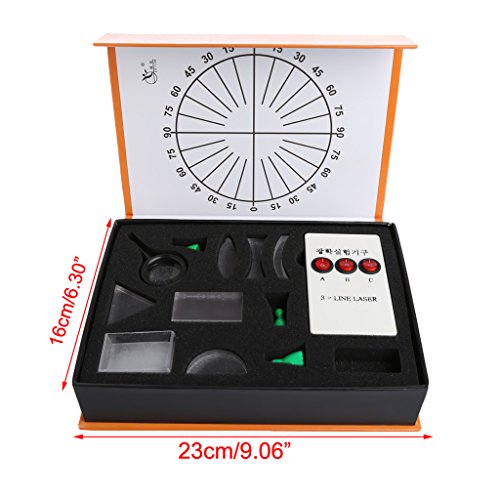 51lpkhAAXmL Optical Concave Convex Lens Prism Set Physical Optical Kit Laboratory Equipment