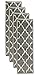 Sultansville Trellisville Collection Trellis Design Vibrant and Soft Stair Treads, Grey, Pack of 4