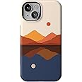 Casely iPhone 14 Case | Opposites Attract | Day & Night Colorblock Mountains | Compatible with MagSafe | Bold Protective Design