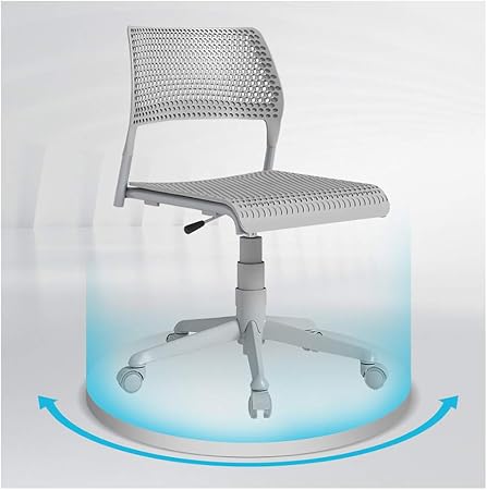 Girisr Fauteuil D Ordinateur Sans Accoudoirs Chaise De Bureau Mobile Pour Entrainement A La Maison Petite Chaise Pivotante Simple Chaise De Bureau Chaise De Conference Gris Amazon Fr Cuisine Maison