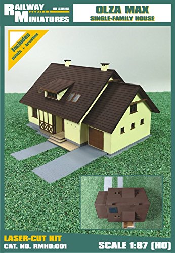 Railway Miniatures RMH0:001 Olza Max Single-Family House Diorama, 22.5 x 16.7 x 10 cm