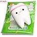 WATINC Kawaii random color 1 pcs Teeth Squishy Cream Scented Slow Rising Toy hop props Toy Cell Phone Charms Pendant Strap(teeth)