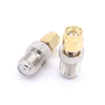 2 Pack F Female to SMA Male adapter Coax Adapter low loss SMA male to F