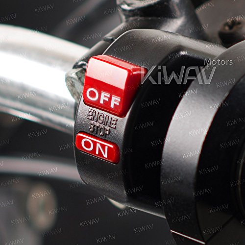 KiWAV black engine switch on/off 12v DC electrical motorcycle scooter atv fit 7/8" handlebar