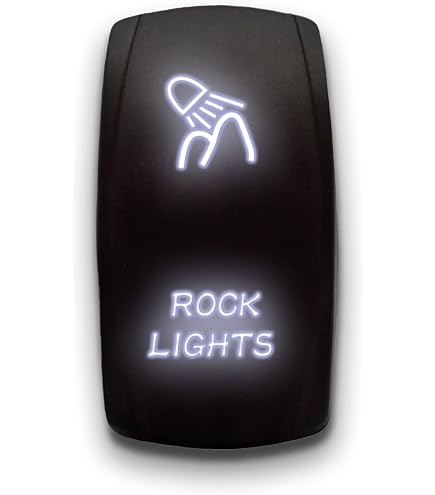Dual Light Rocker Blue Laser Etched - 20A 12V ON/OFF For LED Light ...