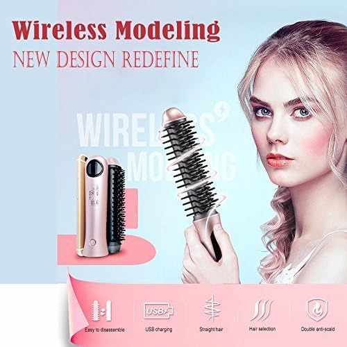 Travel Wireless Portable Hair Curlers Rollers New-Designed Hair USB Charging Curling Straightener Comb