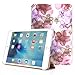 MoKo for iPad 11-inch (A16) 11th Generation Case 2025, iPad 10th Generation Case 2022 with Pencil Holder, Slim Lightweight Trifold iPad11 inch Cover with Rugged PC Translucent Back Shell,Floral Purple
