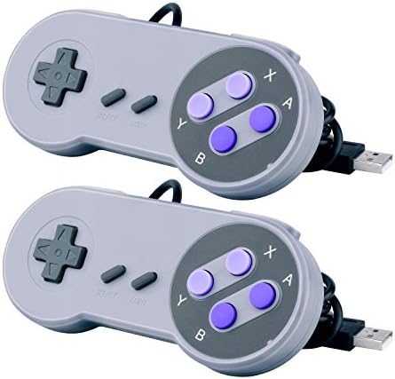 SNES Classic Controllers, Prodico Super Nintendo SNES Game Controller Gamepad for Nintendo SNES Classic and Windows PC/MAC(Pack of 2)