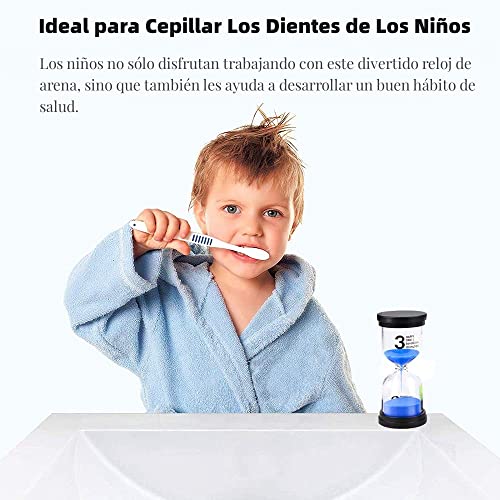 Reloj de Arena de 6 Piezas, Temporizador de Arena para Niños 1/3/5/10/15/30 Minutos para Cocinar, Hornear, Juego, Ejercicio, Temporizador de Reloj de Arena para Decoración de la Oficina en el Hogar