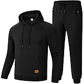 TBMPOY Mens Hooded Sweatsuits 2 Piece Set Hoodie Sweatshirt & Jogger Sweatpants Jogging Sweat Track Suits Casual Outfits