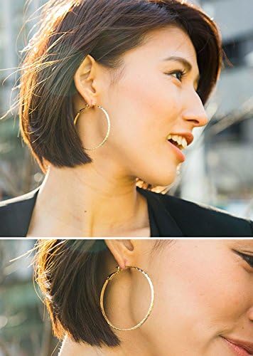 Amazon レディース 大ぶりフープピアス Ap 13 ピアス ゴールド シルバー バー フープ 華やか 上品 結婚式 パーティー 真珠ピアス 可愛い キャッチ イヤリング キャッチ 彼女 プレゼント アクセサリー 34シルバー ピアス 通販