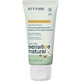 Attitude Deep Moisturizing Body Cream for Baby, Plant and Mineral-Based Ingredients, Vegan and Cruelty-free Personal Care Products for Sensitive Skin, Unscented, 2.5 Fl Oz