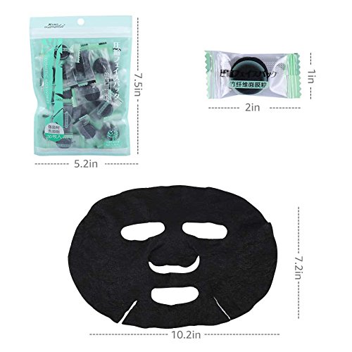 Facial Compressed Mask Paper,Pobec 30 Pcs DIY Bamboo charcoal Natural Spa Skin Care Compress Mask Treatment Fiber Face Masks