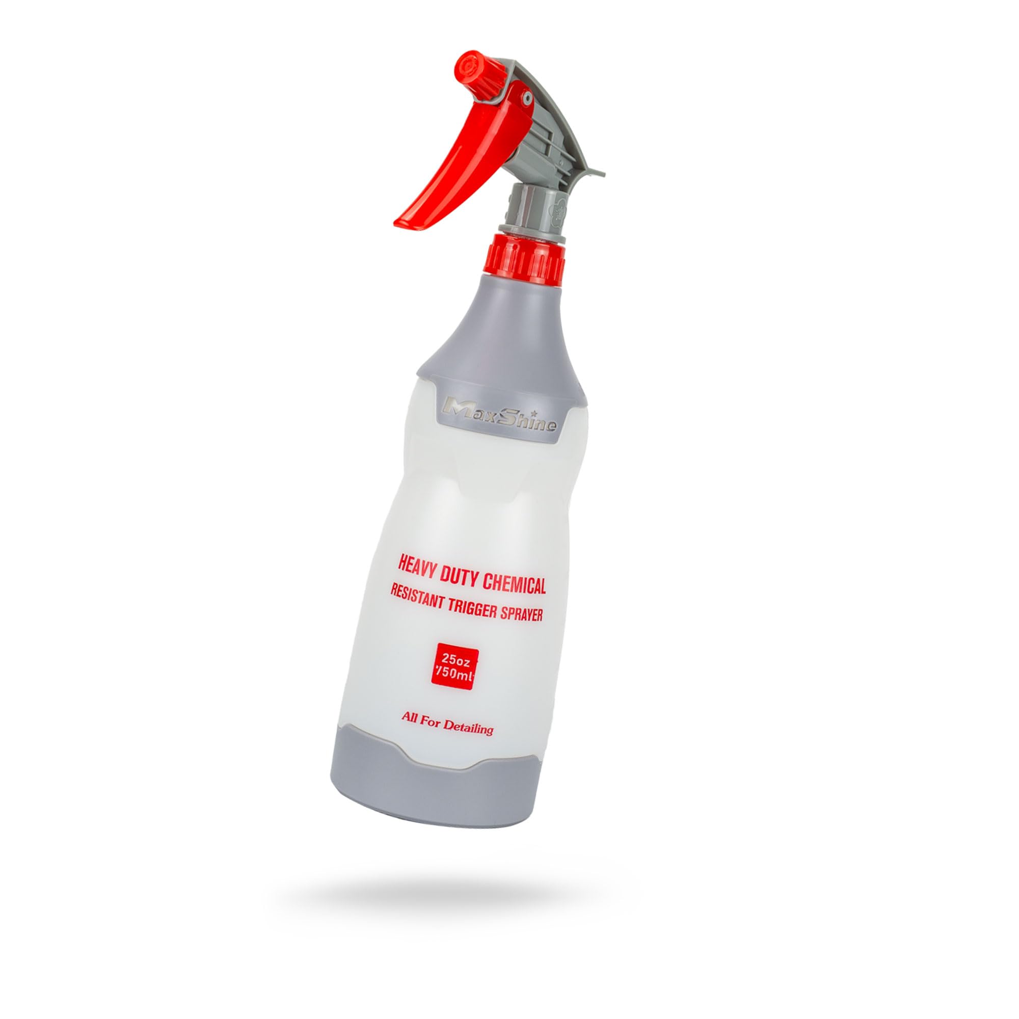 Photo 1 of Maxshine 25oz Universal Heavy Duty Spray Bottle - Resistant Detailing Sprayer with Adjustable Nozzle & Ergonomic Trigger for Car Cleaning, Garage, Home (Gray)