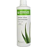 Herbalife HERBALIFE Herbal Aloe Concentrate Pint: Cranberry Flavor 16 FL Oz (473 ml) for Digestive Health with Premium-Quality Aloe, Gluten-Free, 0 Calories, 0 Sugar, Naturally Flavored