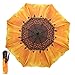 NVLFHY Sunflower Umbrella Three Folding Manual 38inch Windproof Opening and Closing Anti-Ultraviolet Sun Rain Umbrella for Woman (Yellow)
