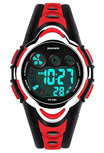 Kids Digital Watch - Girls Sports Waterproof Watch,Wrist Watches with Alarm Stopwatch for Youth Childrens RED Kids Digital Watch - Girls Sports Waterproof Watch,Wrist Watches with Alarm Stopwatch for Youth Childrens RED