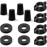 Replacement Kit for Berkey Water Filter System Elements - 4 Wing nuts, 4 Washers &amp; 4 Silicone Blocking Plugs Compatible with Berkey Gravity Filtration System (Replacement Kit Set)