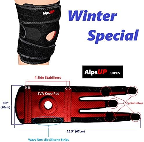 Take care of your health with Triple Brace, XL Knee Brace Support, Fits Most, Comfort Fit Breathable Neoprene Open Patella Stabilizer, Relieves Pain &amp; Injury, Meniscus Tear, Best Non-Slip Tech